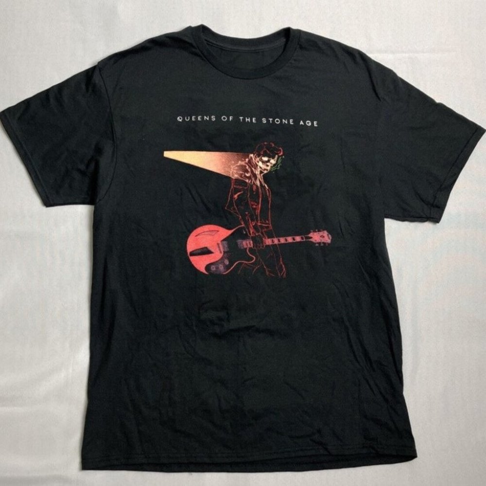 Queens Of The Stone Age Skeleton Guitar Player T-shirt, Queens Of The Stone Age